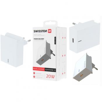 Swissten 20W USB-C Ladegerät für iPhone, Weiß