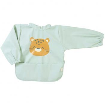 Babero Para Bebé Verde con Mangas Antideslizantes e Impermeable