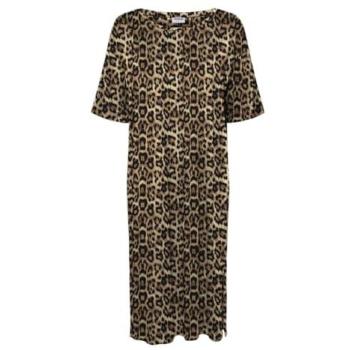 Noisy May Chemise robe midi oversized léopard doux