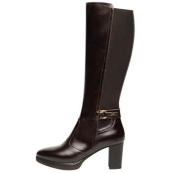 Botas de Piel Marrón con Tacón Alto Nero Giardini