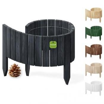 Bordure de Parterre Floranica – Imprégnée 100×10 cm, Bois Pin, Anthracite