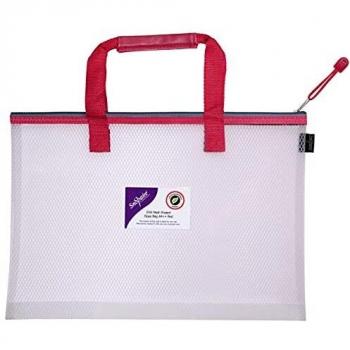 Sac à documents zippé EVA Mesh A4++ Rouge Snopake