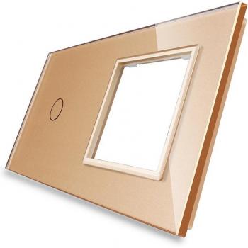 Livolo Luxury White Pearl Crystal Glass Light Switch, 151mm*80mm, EU Standard, 1 Gang, VL-C7-C1/SR-11