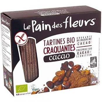 Tartines croquantes au cacao bio sans gluten