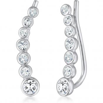 Elli Paar Ohrstecker »Swarovski Kristall Earclimber 925 Silber«