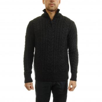 Camicia Henley Jacob Heritage GQ3, Colore Antracite, Taglia XL