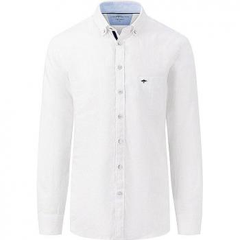 FYNCH-HATTON Regular Fit Leinenhemd mit Logo-Stitching