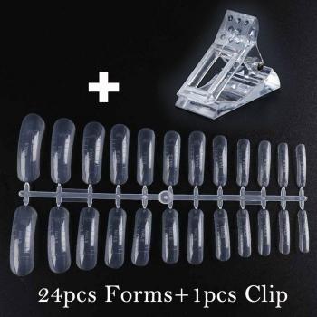 Faux Ongles Français en Gel – Set Construction 24