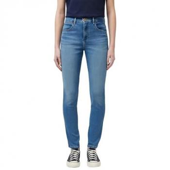 Jeans femme Wrangler skinny taille haute bleu W26 L32
