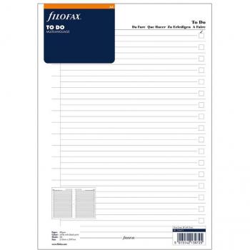 Folios A4 Filofax Para Listas de Tareas
