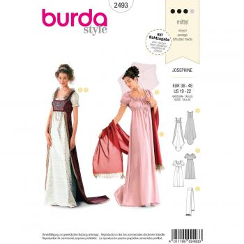 Burda Schnitt 2493 Kleid Josephine Schnittmuster