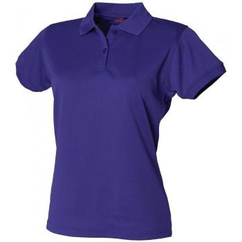 Damen Pique Polo Shirt XL von Henbury in Orange