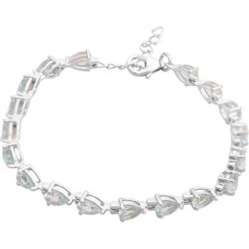Sky Blue Topaz Silver Bracelet