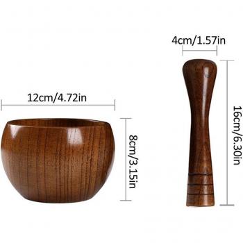 Natural Bamboo Garlic Grinding Jar