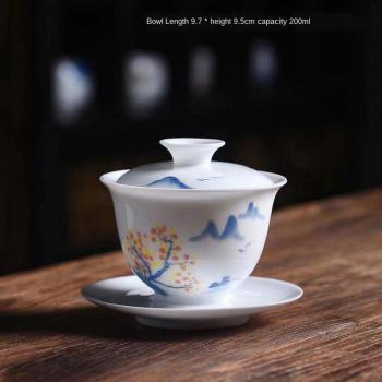 Gaiwan “Para el Novio” en porcelana tallada