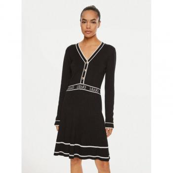 Liu Jo Casual Strickkleid TF4050 MS59L Schwarz Regular Fit