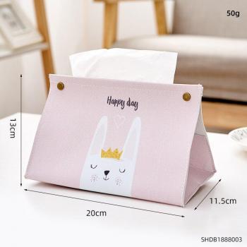 Printed Leather Tissue Holder