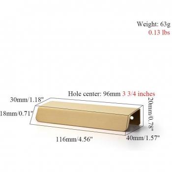 Modern Brushed Brass Finger‑Slice Pulls