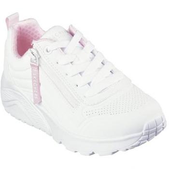 Sneakers pour enfants Uno Lite Skechers blanc zip léger