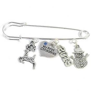 Baby Boy My First Christmas 2020 Keepsake Charms with Organza Gift Bag and Card