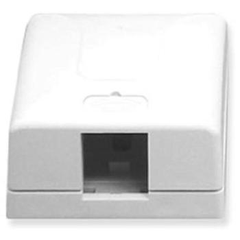 White Elite Single‑Port Surface Mount Case