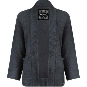 Cardigan corto Weird Fish Santosh Macaroni da donna blu scuro