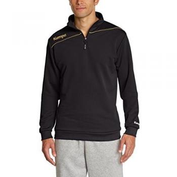 Kempa 1/4‑Reißverschluss‑Top in Gold – Schwarzes Modell L