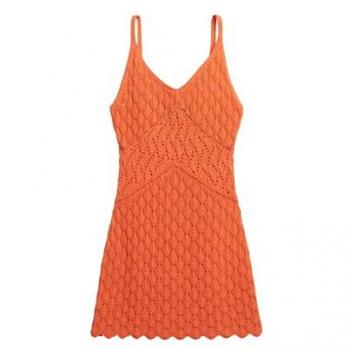 Robe courte Superdry en crochet rose taille 36