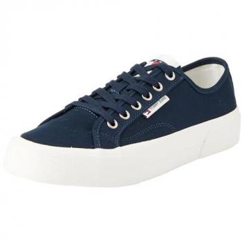 Tommy Jeans Dunkelblaue Lace Up Canvas Sneakers 44
