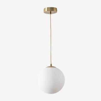 Lampe suspendue « Uvol Doré » – boule de verre Ø19 cm