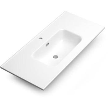 Lavabo Integral Blanco 101,5 × 46,5 CM – Rebosadero Incluido