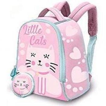 Mochila Jardín 25 CM Neopreno Gatos Pequeños