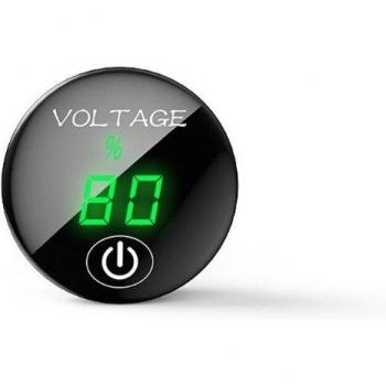 Lecteur de tension CC 5-48V – Tableau batterie avec bouton