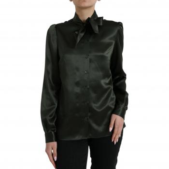 Dolce & Gabbana Silk Ascot Collar Blouse