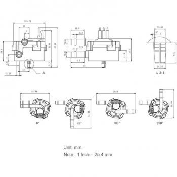 5-18V 6mm Hose Barb End Water Flow Sensor for Beverage Dispensers