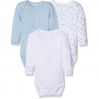 Body para Bebés NAME IT Nbmbody 3p Ls Cashmere Noos, Pack de 3, Multicolor
