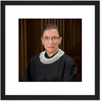 Ruth Ginsburg Judicial Tribute – 8x8 Inch Square Wood Frame with Mount