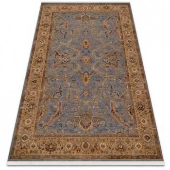 Beige-Blauer KESHAN Teppich 160x230 cm