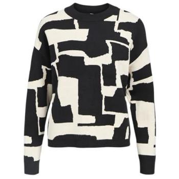 Blocky Black RayLo XL Women’s Shell‑Graphic Sweater