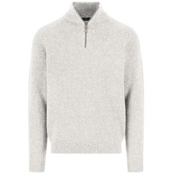 Maglione Fynch Hatton con mezza zip bianco inverno 2XL