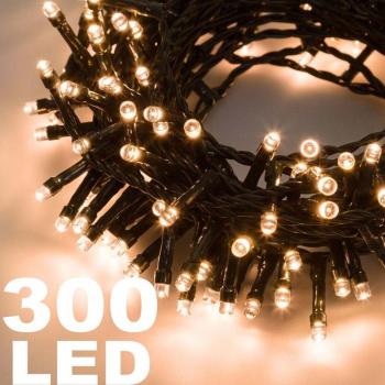 Iluminación Decorativa 300 LED Blanco Cálido con Control