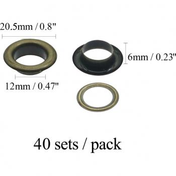 50 Sets of Round Silver Eyelets