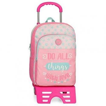 Mochila Escolar Roll Road, 40 cm, 15.6 Litros, Rosa