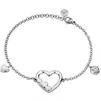 Bracciale Morellato SAIX10 con cuori di cristalli inseriti in acciaio inox