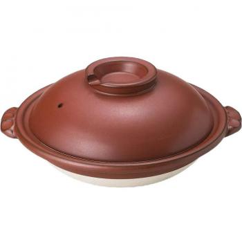 Turtle-Shape Red Iron Clay Pot, Banko-Yaki Soft Shell, 22×19×8cm