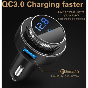 Reproductor de Audio MP3 y Cargador QC3.0 para Coche