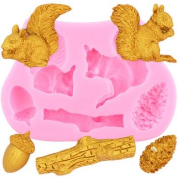 Squirrel Pine Cone Chocolate Mold