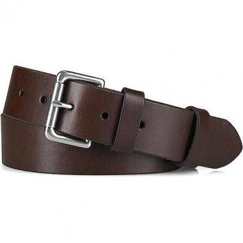 Cintura Polo Ralph Lauren in Pelle Marrone Scuro