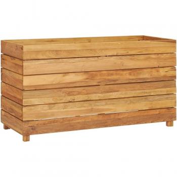 Lit surélevé pour plantes 100 x 40 x 55 cm en teck recyclé