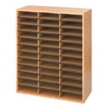 Safco 36 Compartment Literature Organizer Oak